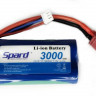 Аккумулятор Li-Ion Spard 3000mAh, 7,4V, 10C, T-plug для Remo Hobby 1/16, Himoto 1/18