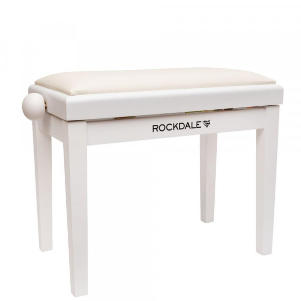 Банкетка ROCKDALE RHAPSODY 131 WHITE с регулировкой высоты