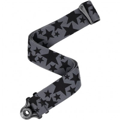 Ремень для гитары 50 мм PLANET WAVES 50BAL14 спец крепление Auto Lock, цвет Stars Black and Grey