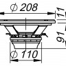 Динамик 8" CIARE PWA8.50-8, 250 Вт, 8 Ом, 95 дБ, 70-2500 Гц