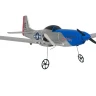 Радиоуправляемый самолет Volantex RC Mustang 400мм (синий) 2.4G 2ch LiPo RTF with Gyro