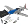 Радиоуправляемый самолет Volantex RC Mustang 400мм (синий) 2.4G 2ch LiPo RTF with Gyro
