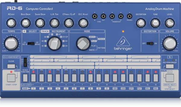 Драм-машина Behringer RD-6-BU аналоговая