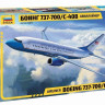 Сборная модель ZVEZDA Пассажирский авиалайнер Боинг 737-700 С-40B, 1/144