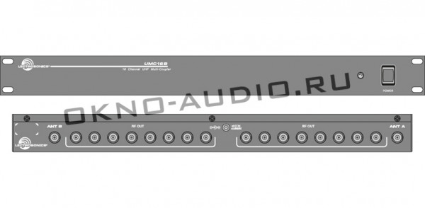 Lectrosonics UMC16BL активный антенный сплиттер для многоканальных беспроводных микрофонных систем