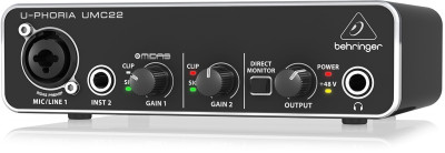 Аудиоинтерфейс Behringer UMC22 внешний