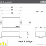 Tesla AH-4 BK/BR звукосниматель хамбакер активный черный