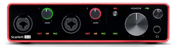 FOCUSRITE Scarlett 4i4 3rd Gen аудио интерфейс USB, 4 входа/4 выхода