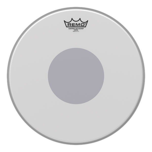 REMO CS-0114-10 CONTROLLED SOUND 14' COATED BOTTOM BLACK DOT матовый пластик с черным центром