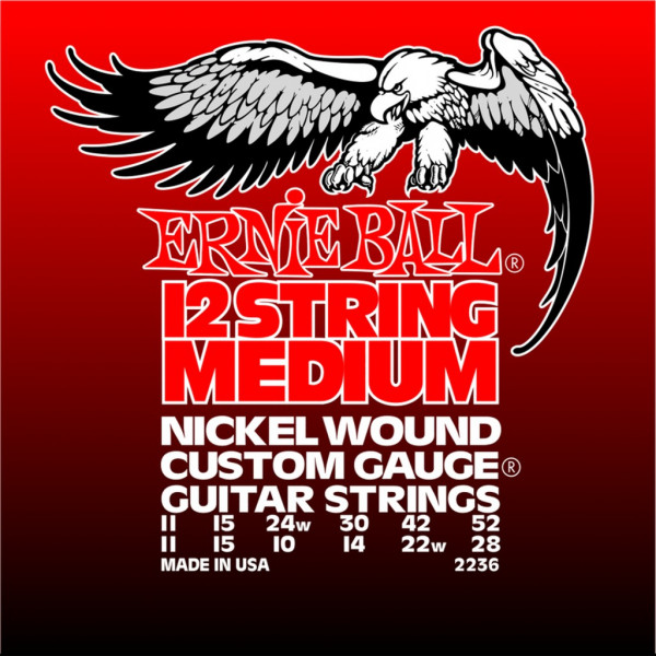 Комплект струн для 12-струнной электрогитары Ernie Ball P02236