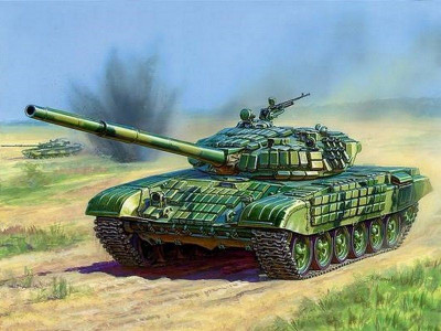 Сборная модель ZVEZDA Российский основной танк с активной броней Т-72Б, подарочный набор, 1/35