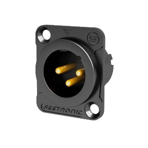 Панельный разъем Seetronic MJ3F2C-BG XLR тип D, "папа"