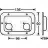 ADAM HALL 8708BLK - Панель для крепления двух разъемов canon
