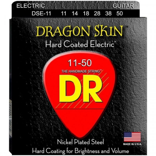 DR DSE-11 Dragon Skin струны для электрогитары сильного натяжения (11-50)