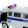 Машина "АВТОПАНОРАМА" инерц. УАЗ (ДПС) 1/50, в/к 12*7*5,5 см