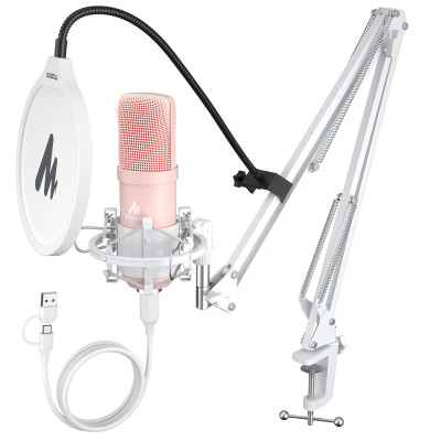 USB-микрофон Maono AU-A04E (pink) кардиоидный