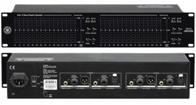 15и полосный графический стерео эквалайзер TOPP PRO TEQ-215 XLR&TRS вх/вых