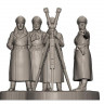 Сборные солдатики ZVEZDA Немецкий штаб в зимней форме, 1/72