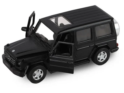 Машина "АВТОПАНОРАМА" Mercedes-Benz G350d, черный, 1/42, инерция, откр. двери, в/к 17,5*12,5*6,5 см