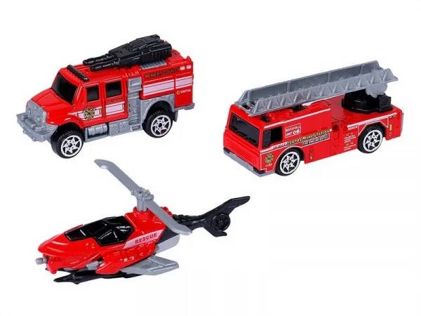Набор металлических машинок AUTODRIVE JB0403950 Пожарная техника 3шт, в/к 23*9,4*4см.