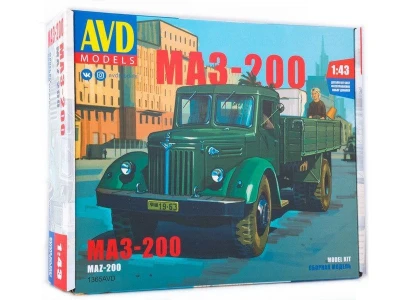 Сборная модель AVD МАЗ-200 бортовой, 1/43