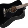 FENDER CD-60 DREAD V3 DS BLK WN акустическая гитара