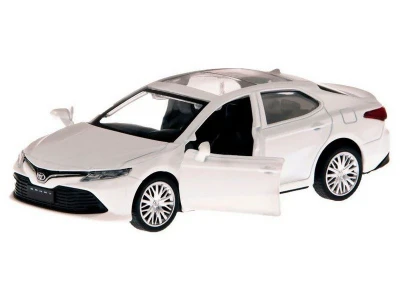 Машина "АВТОПАНОРАМА" Toyota Camry, белый, 1/43, откр. двери, инерция, в/к 17,5*12,5*6,5 см