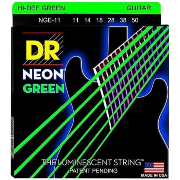 DR NGE-11 Hi-Def NEON струны для электрогитары сильного натяжения (11-50)