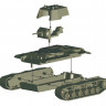 Советский танк КВ-1 с пушкой Ф32 1/100