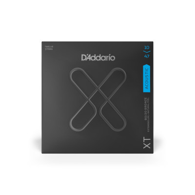 Струны для 12-струнной гитары D'ADDARIO XTABR1047-12 бронза 80/20, 10-47, с покрытием