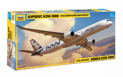 Пассажирский авиалайнер "Аэробус А-350-1000" 1/144