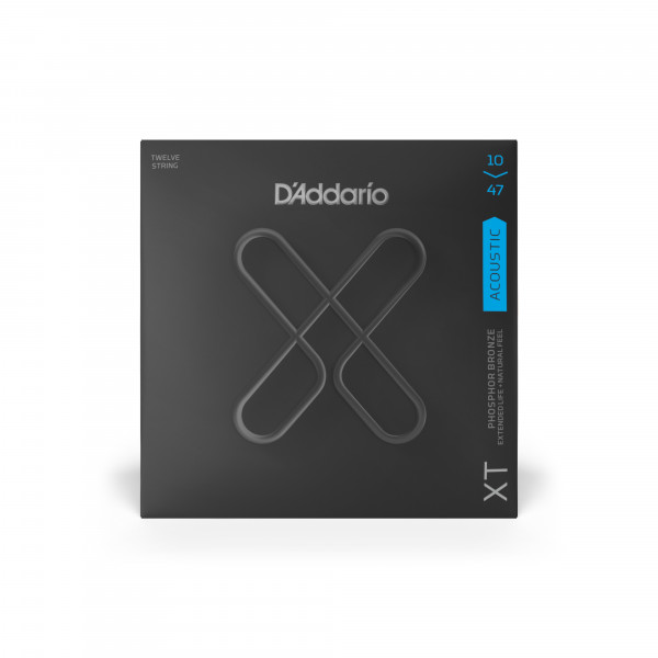 Струны для 12-струнной гитары D'ADDARIO XTAPB1047-12 фосфор/бронза,10-47, с покрытием