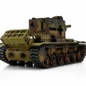 Радиоуправляемый танк Torro KV-2 1/16 ВВ-пушка, дым, зеленый V3.0 2.4G RTR