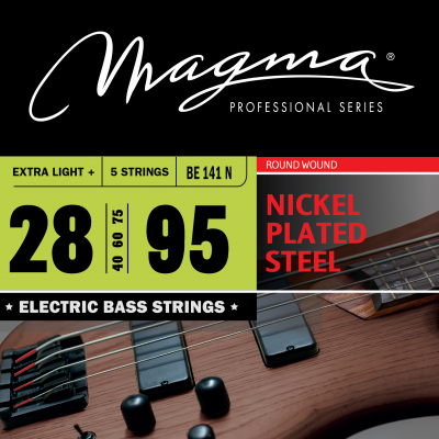 Струны для 5-струнной бас-гитары High C 28-95 Magma Strings BE141N