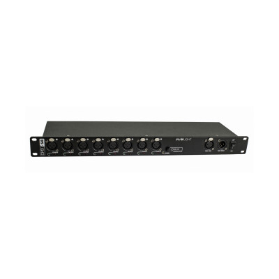 Involight DMXS8 - сплиттер DMX сигнала, 1 вход XLR, 8 выходов XLR, гальваническая развязка