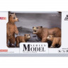 Набор фигурок животных MASAI MARA MM201-002 серии "Мир диких животных": Семья медведей, 4 пр.