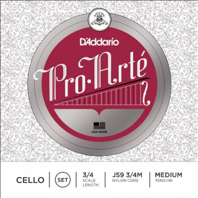 Струны для виолончели 3/4 D'Addario Bowed J59 3/4M