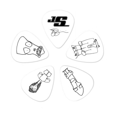PLANET WAVES 1CWH6-10JS JOE SATRIANI PICKS WHITE HEAVY комплект медиаторов, 10 шт, модель Джо Сатриани, жёсткие, цвет белый