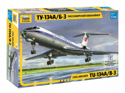 Пассажирский авиалайнер "Ту-134" 1/144