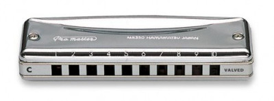 Губная гармошка диатоническая с клапанами SUZUKI MR-350V F ultra bend model (49331) Richter Modular System