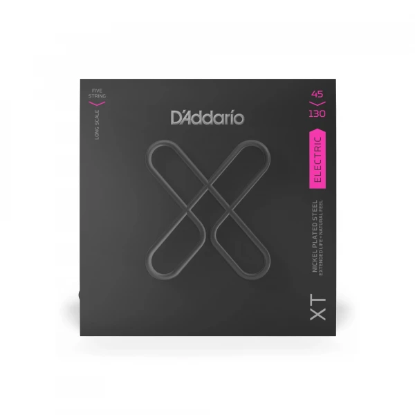 Струны для бас-гитары D'ADDARIO XTB45130 5 струн никелированные 45-130 с покрытием
