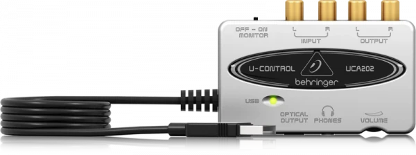 Аудиоинтерфейс Behringer UCA202 внешний портативный