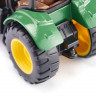 Трактор Siku 1540 John Deere с фронтальным погрузчиком для захвата брёвен