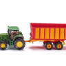 Трактор Siku 1650 Claas с прицепом для силоса