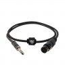 Микрофонный кабель ROCKDALE MN001-5M, разъемы XLR male X mono jack male, 5 м