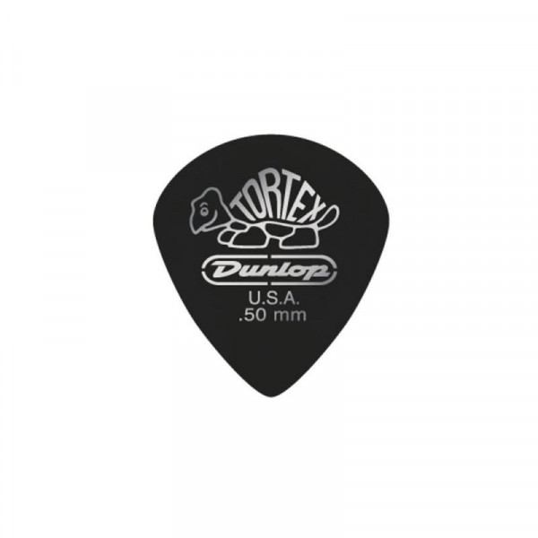 DUNLOP 482P.50 Tortex® Pitch Black Jazz III набор черных медиаторов 0.50мм, упаковка (12шт.)