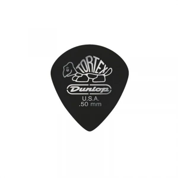 DUNLOP 482P.50 Tortex® Pitch Black Jazz III набор черных медиаторов 0.50мм, упаковка (12шт.)