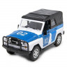 Машина "АВТОПАНОРАМА" УАЗ-469 1/24 в/к 22*12*11 см, белая, тент