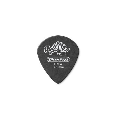 DUNLOP 482P.73 Tortex® Pitch Black Jazz III упаковка черных медиаторов 0.73мм, (12шт.)