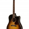 GIBSON 2019 J-45 Cutaway Vintage Sunburst электроакустическая гитара с кейсом